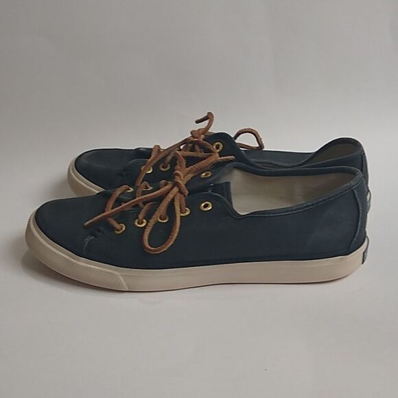 Sperry navy canvas sneakers size 7 1/2 - Picture 4 of 8